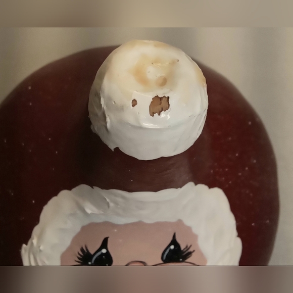 Vintage Hand Painted Gourd Santa Claus Christmas Decor Folk Art Primitive 7.5" - Picture 6 of 7